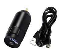 wkao Rocket Tattoo Machine Alimentatore Combo, Wireless Tattoo Pen Batteria, 1200Mah, 6 ore, Interfaccia, Nero 3oz, Protezione da Corto Circuito