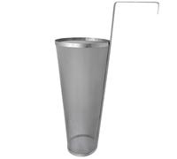wkao Tramoggia per birra in acciaio inox, con manico lungo, utensile da cucina con maglia fine per filtrazione di precisione