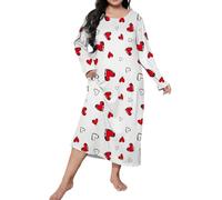WKAYsIV Camicia-Notte-Maniche-Cotone Camicia da Notte Donna Cotone Vestaglia Manica Corta Pigiama Casa Casual Camicie Estive 3XL 16.99