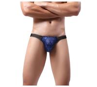WKAYsIV Costume Bagno Uomo Slip Tanga Sexy Hot Perizoma Pelle Gay String Aperto Mutande Maschile Bikini a Vita Bassa T-Back Mankini Party Uomo. M 0.99