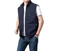 WKAYsIV estivo-casual-vestibilità-regolare Classics Giacca Gilet per Uomo Denim Vest Jeans Senza Maniche Giubbotto Smanicato Estivo Leggero Sportivo Cotone 6XL 24.99
