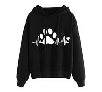 WKAYsIV Felpe Donna con Zip Taglie Forti Hoodie-Cappuccio Felpa Canotta da Scollo Rotondo, Senza Maniche, a Stampata Pesanti XL 10.99