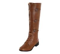 WKAYsIV Stivali Alti sopra Il Ginocchio Stivaletti da Uomo Medievali in Pelle PU Scarpe Corte Rinascimento Accessori per Costumi Bianco Tacco 45 42.99