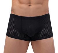 WKAYsIV Uomo Elasticizzato Pantaloncini A Rete con Grandi Slip Divisi da Bagno Trasparenti Donna Cotone Senza Cuciture M 0.99