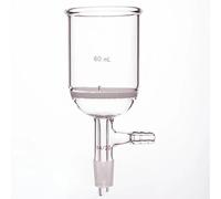 WKEWANG Imbuto a cespuglio con Anima in Sabbia con Giunto di macinazione 15mL-100mL, Giunto Inferiore 14/20, Imbuto FILTRANTE, BUCHNER, Giunto Interno, F36(F364014M)