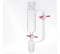 WKEWANG Imbuto di gocciolamento a Pressione costante, Senza segni di spunta, Doppia valvola in PTFE, Imbuto di aggiunta, Vetro borosilicato, F67(500mL-F674500W)