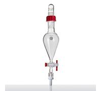 WKEWANG Imbuto di separazione, 125mL-1000mL, valvola PTFE, Porta filettata Esterna Superiore 24/40, Biella Inferiore Staccabile, F47(125mL-F474125L)