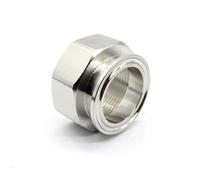 WKEWANG Morsetto Tri-Clamp in Acciaio Inossidabile da 1/4" a 2" Adattatore Femmina Esagonale da 25,4 mm, 50,5 mm, 64 mm, 77,5 mm Parti Femmina del Morsetto Tri-Clamp SS304(5 p-AC,T-C 25.4MM_2")