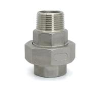 WKEWANG Raccordo for Tubo di Collegamento in ghisa con Unione filettata Maschio-Femmina in Acciaio Inossidabile 304 da 1/4'', 3/8'', 1''(5 p,1")