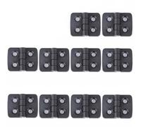 WKFBIFLY 10pc/20pc Cerniere Set Piccolo ABS di Plastica Nero 4 millimetri Porta Finestra Cuscinetto Testa Cabinet Fissazioni Accessori Hardware for Mobili(10pcs)