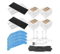 WKFBIFLY 16 pezzi compatibili con gli accessori for aspirapolvere robot Neabot Q11, spazzola laterale principale, panno for mocio, filtro HEPA, sacchetto for la polvere, parti di ricambio