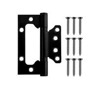 WKFBIFLY Cerniere invisibili for porte Cerniera con chiusura automatica Cerniera più vicina Accessori hardware Acciaio inossidabile senza mortasa con viti(Black-3.0mm)