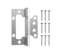 WKFBIFLY Cerniere invisibili for porte Cerniera con chiusura automatica Cerniera più vicina Accessori hardware Acciaio inossidabile senza mortasa con viti(Silver-3.0mm)