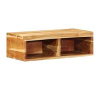 WKIEQACO Mobile TV a parete 60x30x19 cm in legno massello AcaciaCabinets & Storage Media Armadietti & Rack