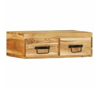 WKIEQACO Mobile TV a parete 60x30x19 cm in legno massello AcaciaCabinets & Storage Media Armadietti & Rack