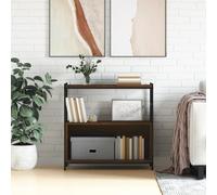 WKIEQACO Scaffalatura, Librerie & Scaffali Piedi, Libreria Rovere Marrone 80x30x78,5 cm Legno Ingegnerizzato e Ferro
