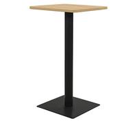WKIEQACO Tavoli, tavoli da cucina e sala da pranzo, tavolo da bistrot, colore rovere, 50 x 50 x 107 cm