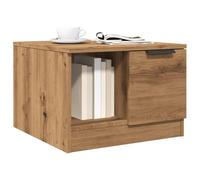 WKIEQACO Tavoli, tavolini, tavolini, tavolino da caffè in rovere artigianale 50 x 50 x 36 cm in legno ingegnerizzato