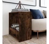 WKIEQACO Tavolini, tavolini d'accento, tavolini, tavolino in rovere fumé 50 x 26 x 50 cm in legno ingegnerizzato