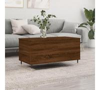 WKIEQACO Tavolino da caffè in rovere marrone, 90 x 44,5 x 45 cm, tavolini da caffè