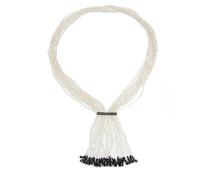 Wkldjf Collana artigianale etnica multistrato con perline e cristalli nappe per un uso versatile collo, One Size, come descritto, come descritto