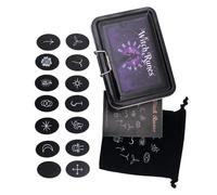 Wkldjf Nordics Styles, set di pietre runiche tradizionali in legno, per pratiche mistiche e decorazioni per la casa, in legno