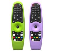 WKOLF Set di 2 custodie protettive in silicone per telecomando LG Smart TV AN-MR20BA AN-MR19BA AN-MR650 AN-MR600 AN-MR18BA (silicone, verde brillante e viola brillante)