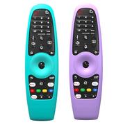 WKOLF Set di 2 custodie protettive in silicone per telecomando LG Smart TV AN-MR20BA AN-MR19BA AN-MR650 AN-MR600 AN-MR18BA (silicone, blu brillante e viola brillante)