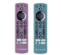 WKOLF Set di 2 custodie protettive in silicone per telecomando TV Stick 4K Max/Toshiba/Insignia/Pioneer/Omni(QLED) serie TV (silicone, rosa brillante e blu brillante)