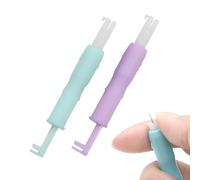 WKRTDY 2 Pezzi aiuti per infilare l'ago Infila ago per macchina da cucire Infila ago per cucire automatico ago in plastica Strumento per macchina da cucire Strumento per macchina cucire, Verde+Viola