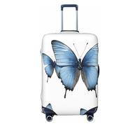 WKSZCYHLKL Blue Butterfly On Blossom Stampa Fiore Valigie Copertura Dei Bagagli Elastica per Valigie Copertura Protettiva Dei, Nero , S