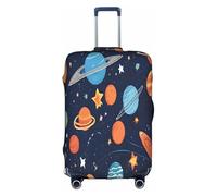 WKSZCYHLKL Coperture per bagagli per valigie costellazione ammassi stellari galassie stampa valigia copertura elastica per bagagli coperture protettive, bianco, S