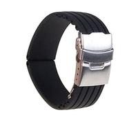 WKWPYCYUH 18 Mm 20 22 24 Strap Silicone Rubber Chain Bracelet Wrist Light And Soft Men's And Women's Watches Cinturino per orologio(24mm)