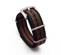 WKWPYCYUH 20 mm 22 cinturino grigio in nylon accessori da uomo Cinturino per orologio(Black red greed,22mm)