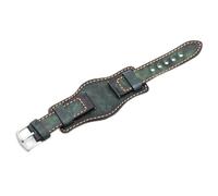 WKWPYCYUH Polsino in pelle cinturino da 22 mm for 24 for cuscino tuta polso rosso giallo Cinturino per orologio(Groen,22mm)