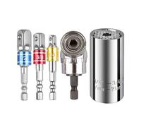 WKWPYCYUH Set di strumenti for chiavi a bussola universali e 3 pezzi di estensione dell'adattatore for presa del driver del grado di impatto Cacciavite ad angolo retto da 105 gradi Set di chiavi a man