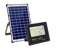 WKZ Faro Pannello Solare 300w 400W 600W 800W 1000W 1200W 1500W, Faretto Solare LED con Display di Ricarica+Telecomando+Filo di Rame da Cinque Metri,luci Solari Giardino(Size:400W)