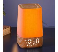 Wkzay White Noise Sound Machine: con sveglia all'alba e luce notturna, 30 suoni rilassanti, volume regolabile, timer di sonno, memoria intelligente, ideale per adulti, bambini e neonati (venature del