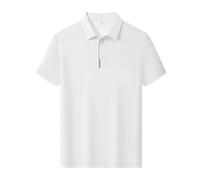 WKZSXXMJ Aggiungi il Tuo Testo Personalizzato Personalizzato Uomo Donna Polo in Rete Cool Fit Magliette Sportive Estive Leggere Ad Asciugatura Rapida a Maniche Corte(Weiß,XXL)