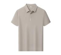 WKZSXXMJ Aggiungi il Tuo Testo Personalizzato Personalizzato Uomo Donna Polo in Rete Cool Fit Magliette Sportive Estive Leggere Ad Asciugatura Rapida a Maniche Corte(Beige,XL)