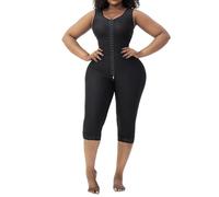WKZSXXMJ Fase 1 Indumento Compressivo Post-operatorio per Addominoplastica per Donne Recupero Post-parto BBL Lipo Shapewear Body Intero Lungo Fino a Metà Coscia(Schwarz,S)