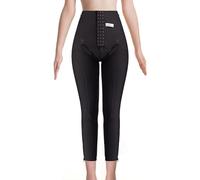 WKZSXXMJ Leggings Compressivi Post-operatori per Donne Body Modellante con Fibbie per il Controllo Dell'addome Pantaloni Snellenti con Cerniera su Tutta la Gamba e Effetto Lifting(Schwarz,M)