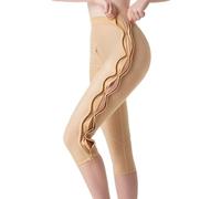 WKZSXXMJ Pantaloncini Compressivi Post-liposuzione per Donne Sollevatore Glutei a Metà Polpaccio Modellante Snellente Coscia Leggings con Cerniera su Tutta la Gamba e Cavallo Aperto(XS)