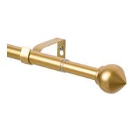 WL.Rocaille Bastone per tenda dorato con testa a cipolla regolabile da 76 a 200 cm, estensibile in metallo, retrattile, da 76 cm a 200 cm, per soggiorno, cucina, camera, camera da letto e bagno