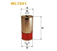 WL7001 FILTRO OLIO PER Mercedes T1 Pianale P. T. 601 207 D 2.4 53 KW 72 CV