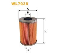 WL7038 FILTRO OLIO PER BMW 7 E23 745i 185 KW 252 CV