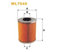 WL7040 WIX FILTERS Filtro olio per ALPINA,BMW