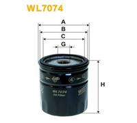 WL7074 FILTRO OLIO PER Saab 900 II CABRIO 2.0 -16 Turbo 136 KW 185 CV