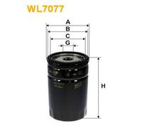 WL7077 FILTRO OLIO PER Morgan Plus Four 1.8i 96 KW 131 CV