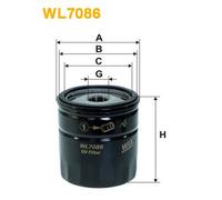WL7086 FILTRO OLIO PER Citron Xantia Break X1 X2 2.0i 16V 97 KW 132 CV